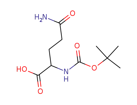 Molecular Structure of 85535-45-1 (Glutamine,N2-[(1,1-dimethylethoxy)carbonyl]-)