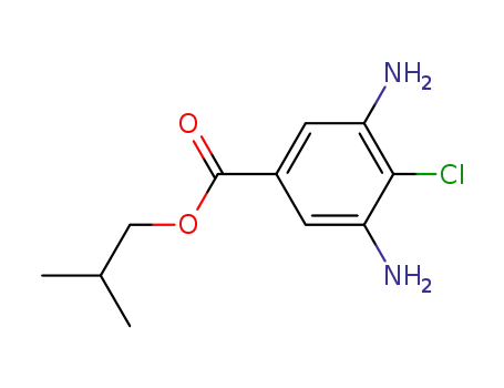 Molecular Structure of 32961-44-7 (Isobutyl 3,5-diamino-4-chloro benzoate)