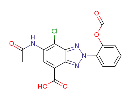 2-(2-acetoxyphenyl)-6-acetylamino-7-chloro-2H-benzotriazole-4-carboxylic acid