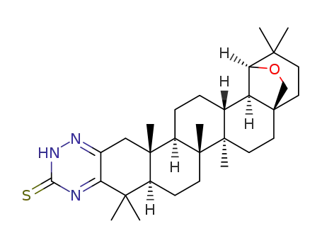 thioxo-1,2,4-triazino (18α)-19β,28-epoxyoleanane