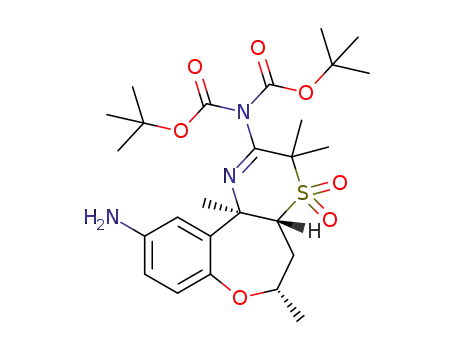 tert-butyl N-[(4aR,6S,11bR)-10-amino-3,3,6,11b-tetramethyl-4,4-dioxo-5,6-dihydro-4aH-[1]benzoxepino[4,5-b][1,4]thiazin-2-yl]-N-tert-butoxycarbonylcarbamate