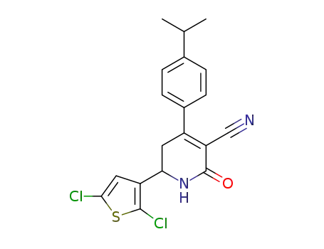 6-(2,5-dichlorothiophen-3-yl)-1,2-dihydro-4-(4-isopropylphenyl)-2-oxopyridine-3-carbonitrile