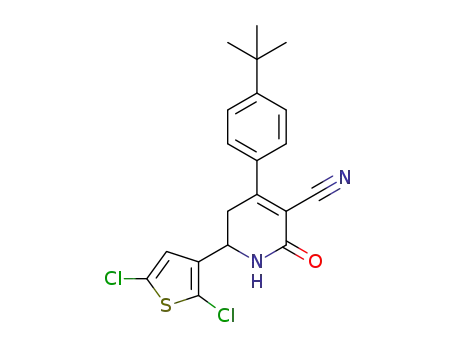 4-(4-tert-butylphenyl)-6-(2,5-dichlorothiophen-3-yl)-1,2-dihydro-2-oxopyridine-3-carbonitrile