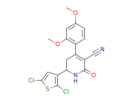 6-(2,5-dichlorothiophen-3-yl)-1,2-dihydro-4-(2,4-dimethoxyphenyl)-2-oxopyridine-3-carbonitrile