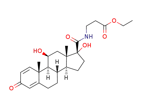 ethyl 3-(11β,17α-dihydroxy-3-oxo-androst-1,4-dien-17β-carboxamido)propionate