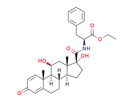 ethyl 2-(11β,17α-dihydroxy-3-oxo-androst-1,4-dien-17β-carboxamido)-3-phenylpropionate