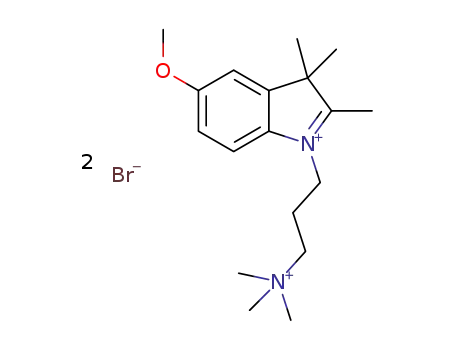 5-methoxy-2,3,3-trimethyl-1-(3-(trimethylammonio)propyl)-3H-indolium dibromide