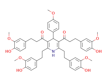1,1'-(2,6-bis(4-hydroxy-3-methoxyphenethyl)-4-(4-methoxyphenyl)-1,4-dihydropyridine-3,5-diyl)bis-(3-(4-hydroxy-3-methoxyphenyl)propan-1-one)