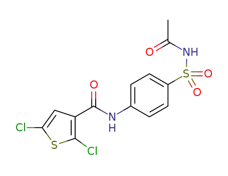 N-(4-(N-acetylsulfamoyl)phenyl)-2,5-dichlorothiophene-3-carboxamide