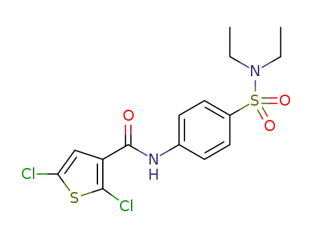 2,5-dichloro-N-(4-(N,N-diethylsulfamoyl)phenyl)thiophene-3-carboxamide