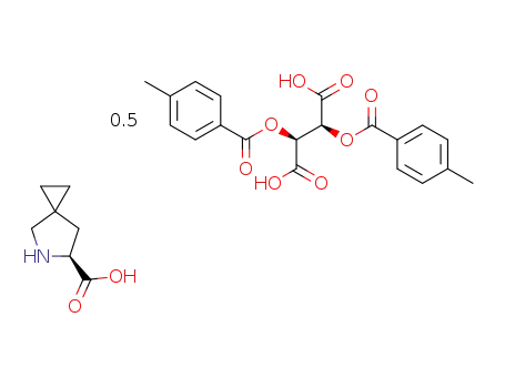 (S)-5-azaspiro[2.4]heptane-6-carboxylic acid D-di-p-methylbenzoyltartrate
