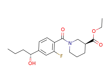 (S)-1-(2-fluoro-4-((1R)-1-hydroxybutyl)benzoyl)piperidine-3-carboxylic acid ethyl ester