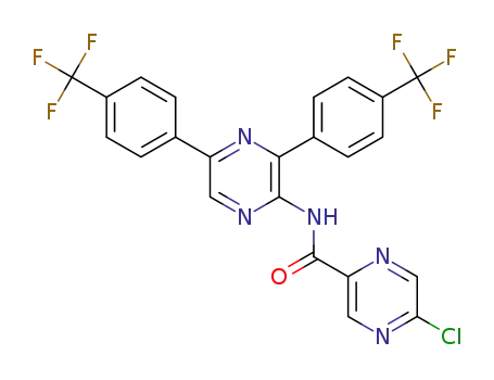 N-(3,5-bis(4-(trifluoromethyl)phenyl)pyrazin-2-yl)-5-chloropyrazine-2-carboxamide