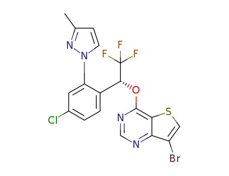 (R)-7-bromo-4-(1-(4-chloro-2-(3-methyl-1H-pyrazole-1-yl)phenyl)-2,2,2-trifluoroethoxy)thieno[3,2-d]pyrimidine