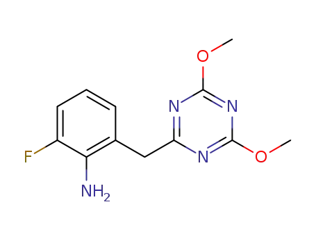 2-fluoro-6-[(4,6-dimethoxy-1,3,5-triazin-2-yl)methyl]benzenamine