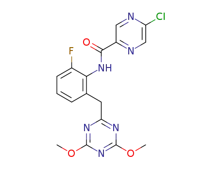 5-chloro-N-{2-fluoro-6-[(4,6-dimethoxy-1,3,5-triazin-2-yl)methyl]phenyl}pyrazine-2-carboxamide
