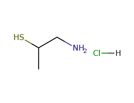 Molecular Structure of 4146-16-1 (1-Amino-2-propanethiol hydrochloride)