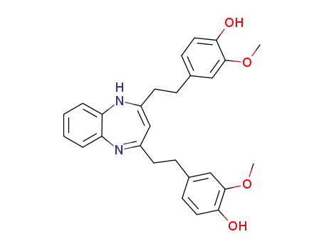 4,4'-((3H-benzo[b]-[1,4]-diazepine-2,4-diyl)bis(ethane-2,1-diyl))bis-(2-methoxyphenol)