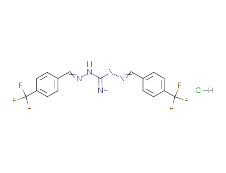 Molecular Structure of 57401-20-4 (Carbonimidic dihydrazide, bis[[4-(trifluoromethyl)phenyl]methylene]-,
monohydrochloride)