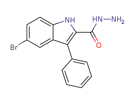 Molecular Structure of 70070-24-5 (1H-Indole-2-carboxylic acid, 5-bromo-3-phenyl-, hydrazide)
