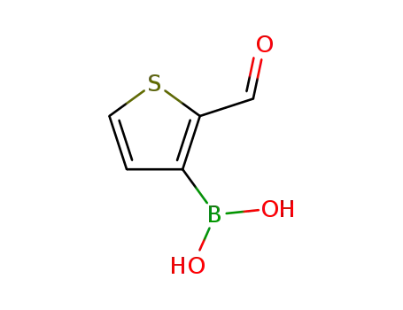 Molecular Structure of 4347-31-3 (2-Formylthiophene-3-boronic acid)