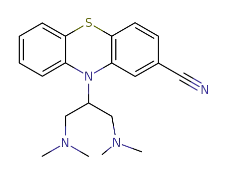 10-(β,β'-bis-dimethylamino-isopropyl)-phenothiazine-2-carbonitrile