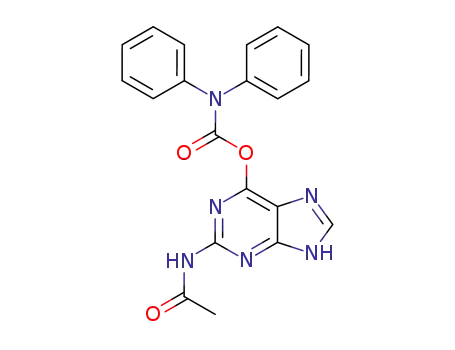 Molecular Structure of 112233-74-6 (N2-ACETYL-O6-(DIPHENYLCARBAMOYL)GUANINE)