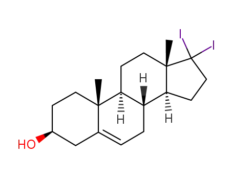 17,17-diiodo-3β-hydroxy-5-androstene