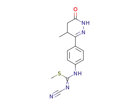 6-<4-(N'-cyano-S-methylisothioureido)phenyl>-5-methyl-4,5-dihydropyridazin-3(2H)-one