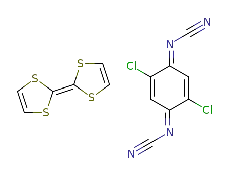 2-(1,3-Dithiol-2-yliden)-1,3-dithiol, CT-Komplex mit (E,E)-2,5-Dichlor-N,N'-dicyan-1,4-benzochinondiimin (1:1)