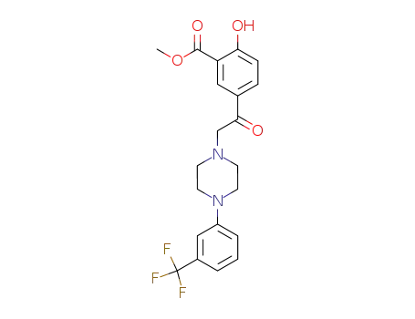 2-Hydroxy-5-{2-[4-(3-trifluoromethyl-phenyl)-piperazin-1-yl]-acetyl}-benzoic acid methyl ester
