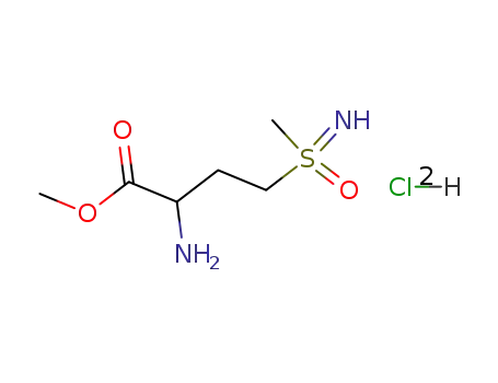 Molecular Structure of 139895-37-7 (Butanoic acid, 2-amino-4-(S-methylsulfonimidoyl)-, methyl ester,
dihydrochloride)