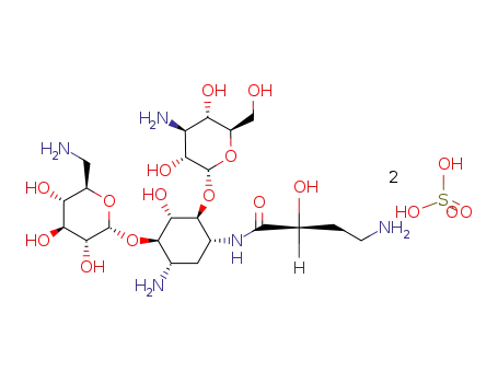 Molecular Structure of 39831-55-5 (Amikacin disulfate salt)