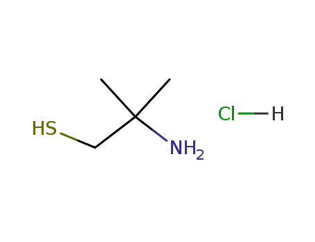 Molecular Structure of 4146-00-3 (1-Propanethiol, 2-amino-2-methyl-, hydrochloride)