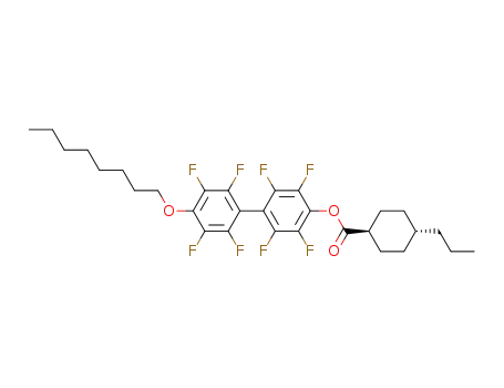 4-Propyl-cyclohexanecarboxylic acid 2,3,5,6,2',3',5',6'-octafluoro-4'-octyloxy-biphenyl-4-yl ester