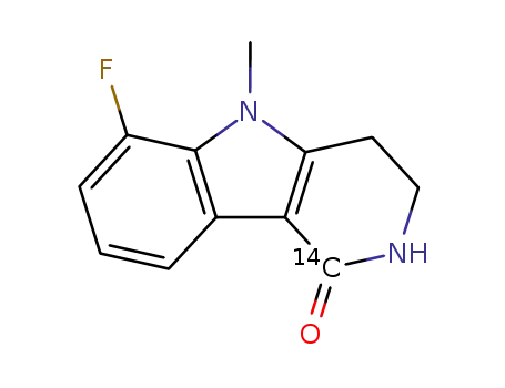 6-fluoro-2,3,4,5-tetrahydro-5-methyl-1H-pyrido<4,3-b>indol-1-<14C>-one