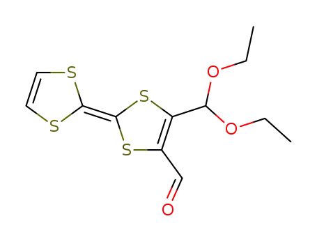 5-Diethoxymethyl-[2,2']bi[[1,3]dithiolylidene]-4-carbaldehyde
