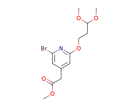 6-Bromo-4-methoxycarbonylmethyl-2-pyridyl 3,3-dimethoxypropyl ether