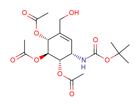 N-(tert-butyloxycarbonyl)-4,5,6-tri-O-acetyl-valienamine