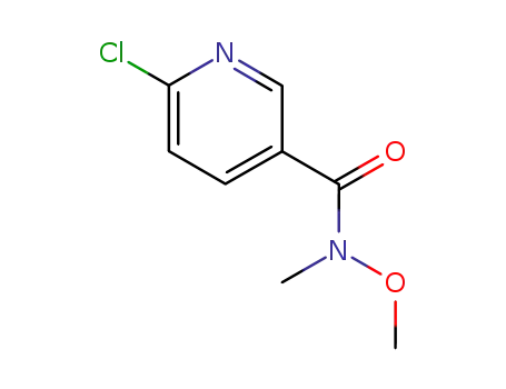 Molecular Structure of 149281-42-5 (6-CHLORO-N-METHOXY-N-METHYL-NICOTINAMIDE)