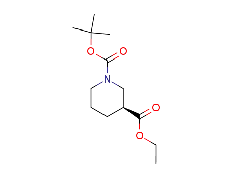 Molecular Structure of 191599-51-6 (1,3-Piperidinedicarboxylic acid, 1-(1,1-dimethylethyl) 3-ethyl ester, (3S)- (9CI))