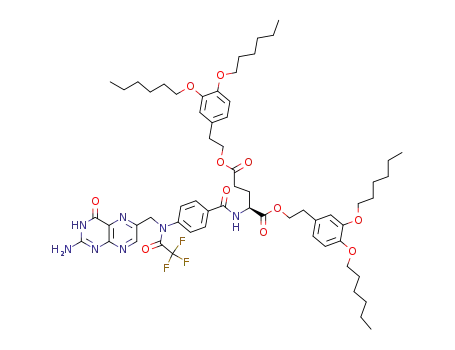 bis{2-[3,4-bis(hexyloxy)phenyl]ethyl} N-[N10-(trifluoroacetyl)pteroyl]-L-glutamate