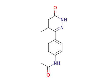 Molecular Structure of 36725-27-6 (Acetamide,
N-[4-(1,4,5,6-tetrahydro-4-methyl-6-oxo-3-pyridazinyl)phenyl]-)