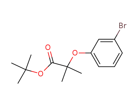 Molecular Structure of 393186-07-7 (Propanoic acid, 2-(3-bromophenoxy)-2-methyl-, 1,1-dimethylethyl ester)