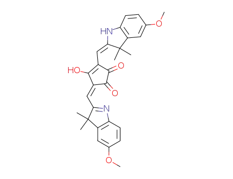 4-Hydroxy-3-[5-methoxy-3,3-dimethyl-1,3-dihydro-indol-(2E)-ylidenemethyl]-5-[1-(5-methoxy-3,3-dimethyl-3H-indol-2-yl)-meth-(Z)-ylidene]-cyclopent-3-ene-1,2-dione