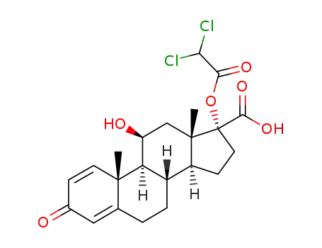 17α-dichloroacetoxy-11β-hydroxyandrosta-1,4-diene-3-one-17β-carboxylic acid