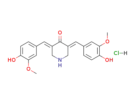 (3E,5E)-3,5-bis-(4-hydroxy-3-methoxybenzylidene)piperidin-4-one hydrochloride