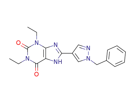 1,3-diethyl-8-[1-benzylpyrazol-4-yl]-1,3,7-trihydropurine-2,6-dione