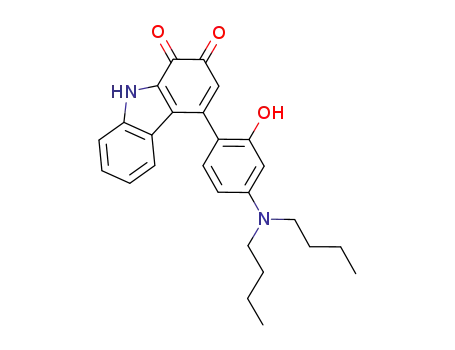 4-[4-(dibutylamino)-2-hydroxyphenyl]-9H-carbazole-1,2-dione