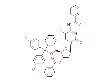 benzoic acid 5-(4-benzoylamino-5-methyl-2-oxo-2H-pyrimidin-1-yl)-2-[bis-(4-methoxy-phenyl)-phenyl-methoxymethyl]-tetrahydro-furan-3-yl ester